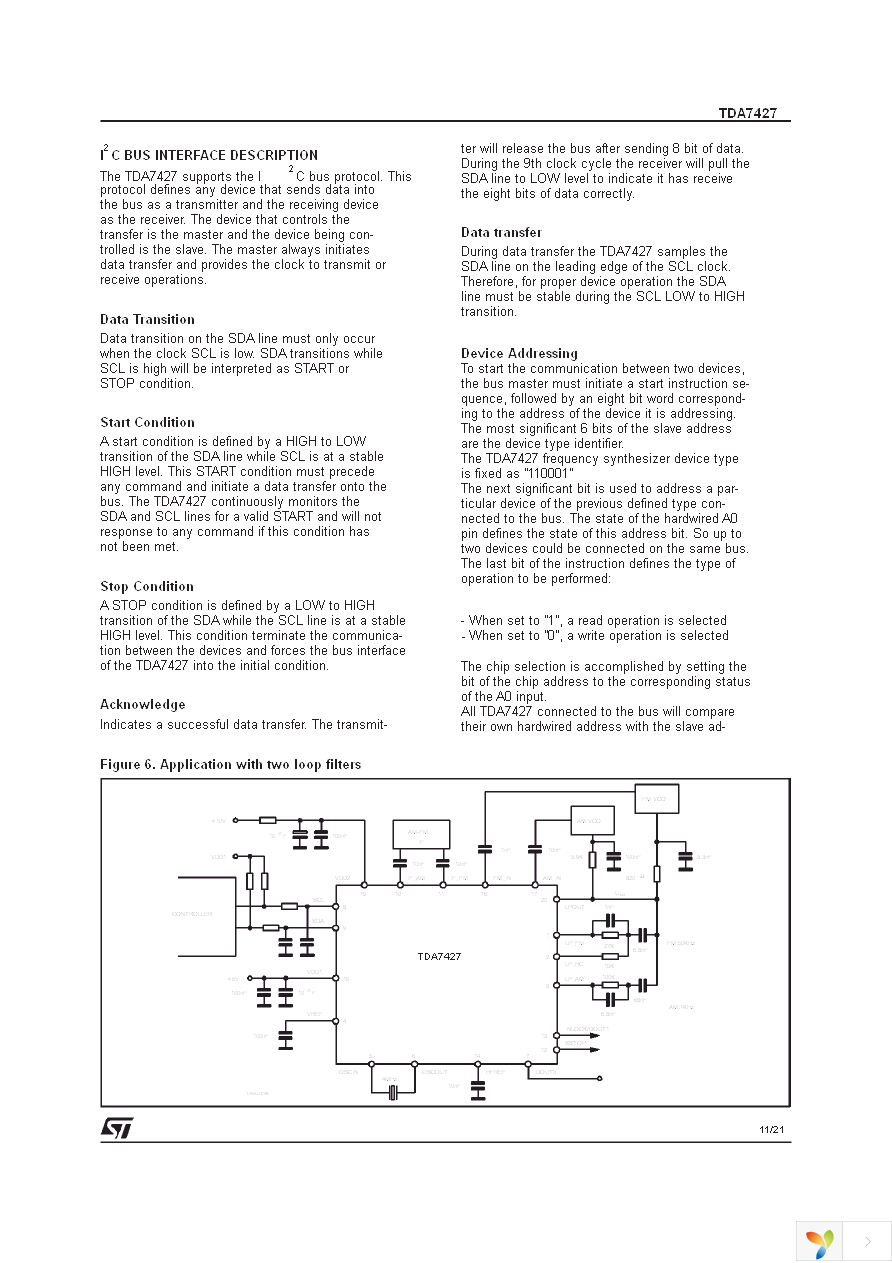 TDA7427D Page 11