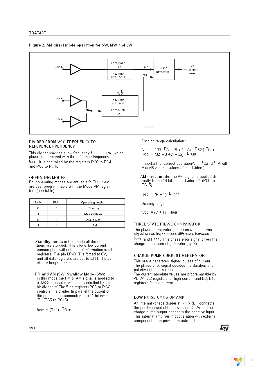 TDA7427D Page 8