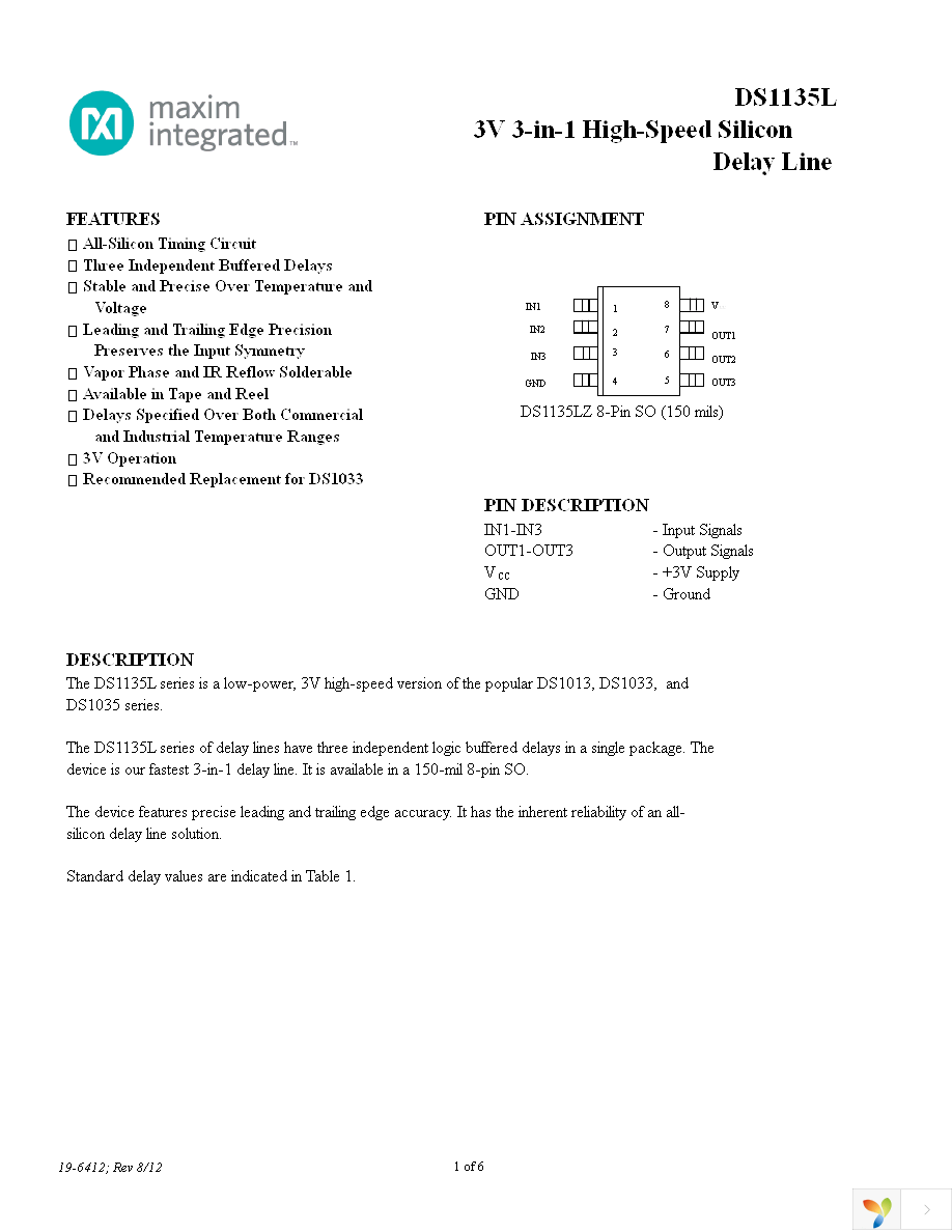 DS1135LZ-15+ Page 1