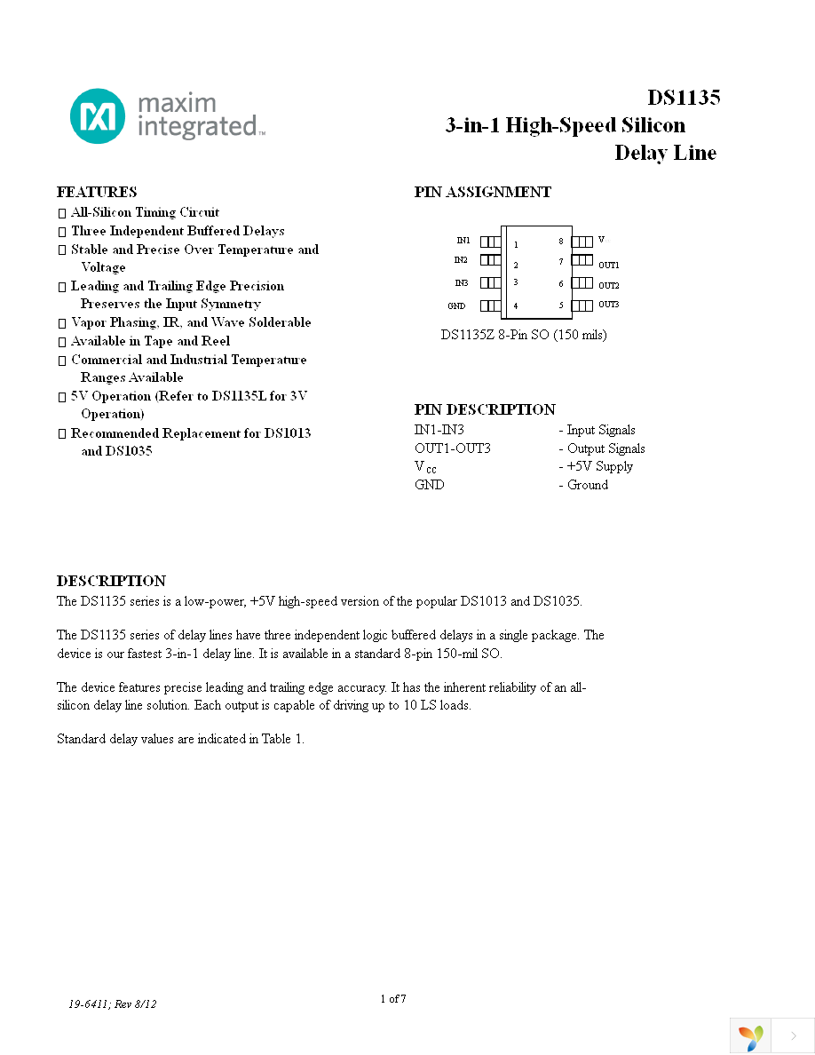 DS1135Z-10+ Page 1