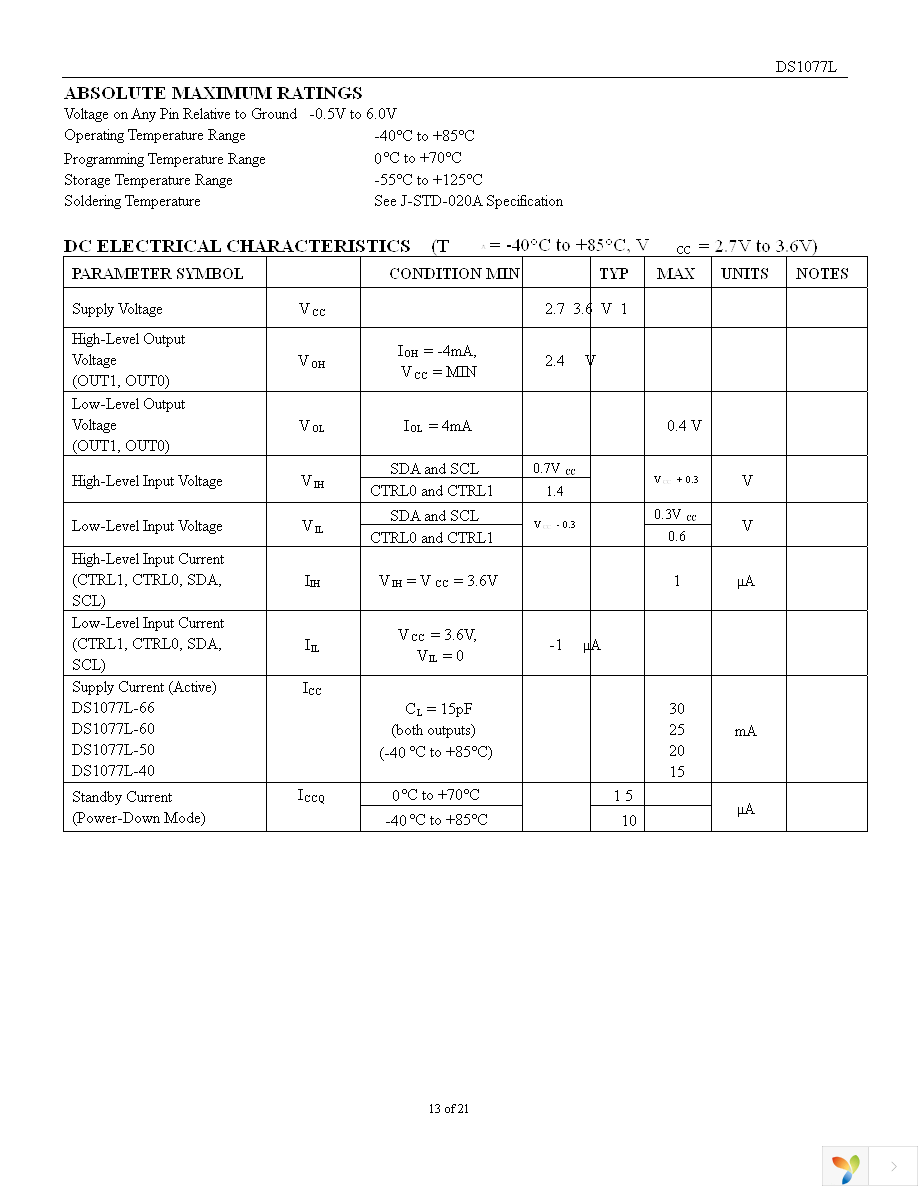 DS1077LZ-40+ Page 13