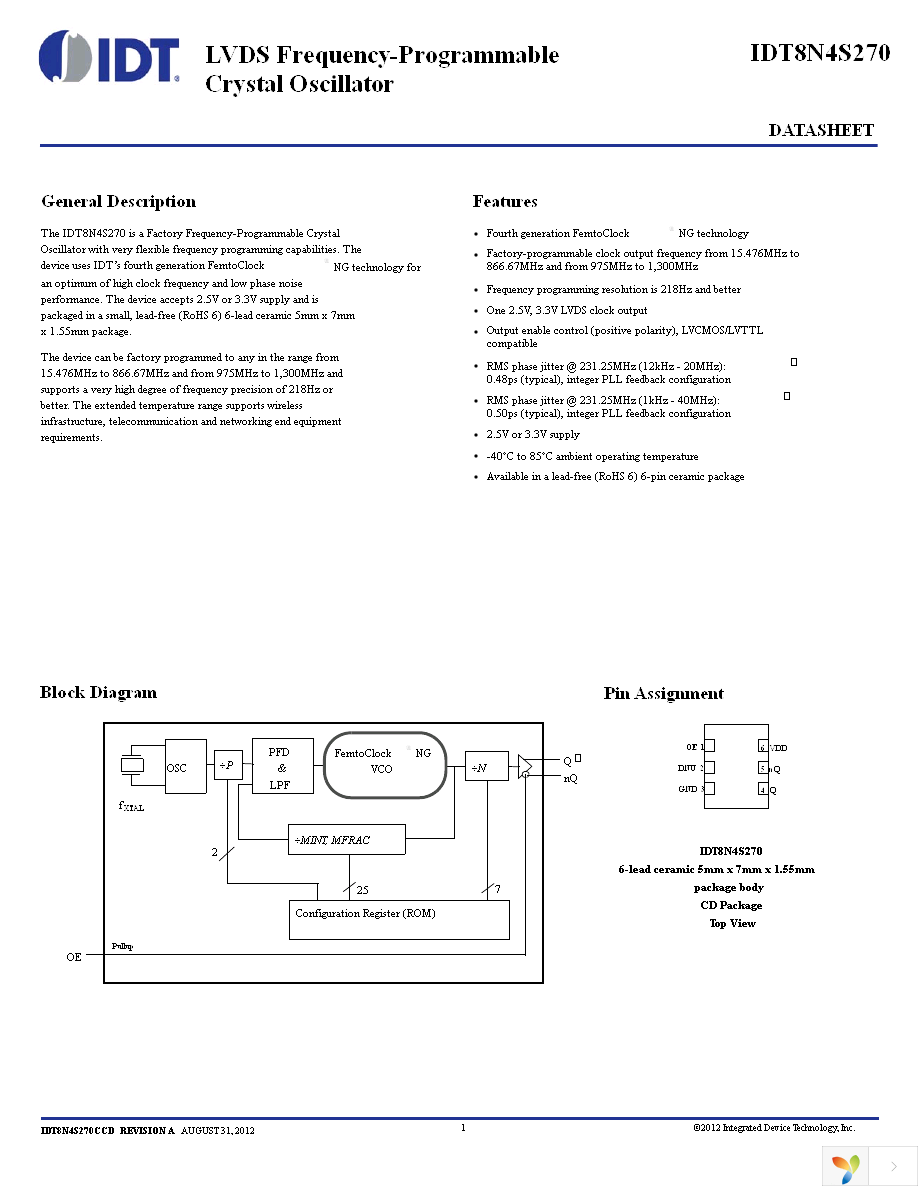 8N4S270EC-1118CDI8 Page 1