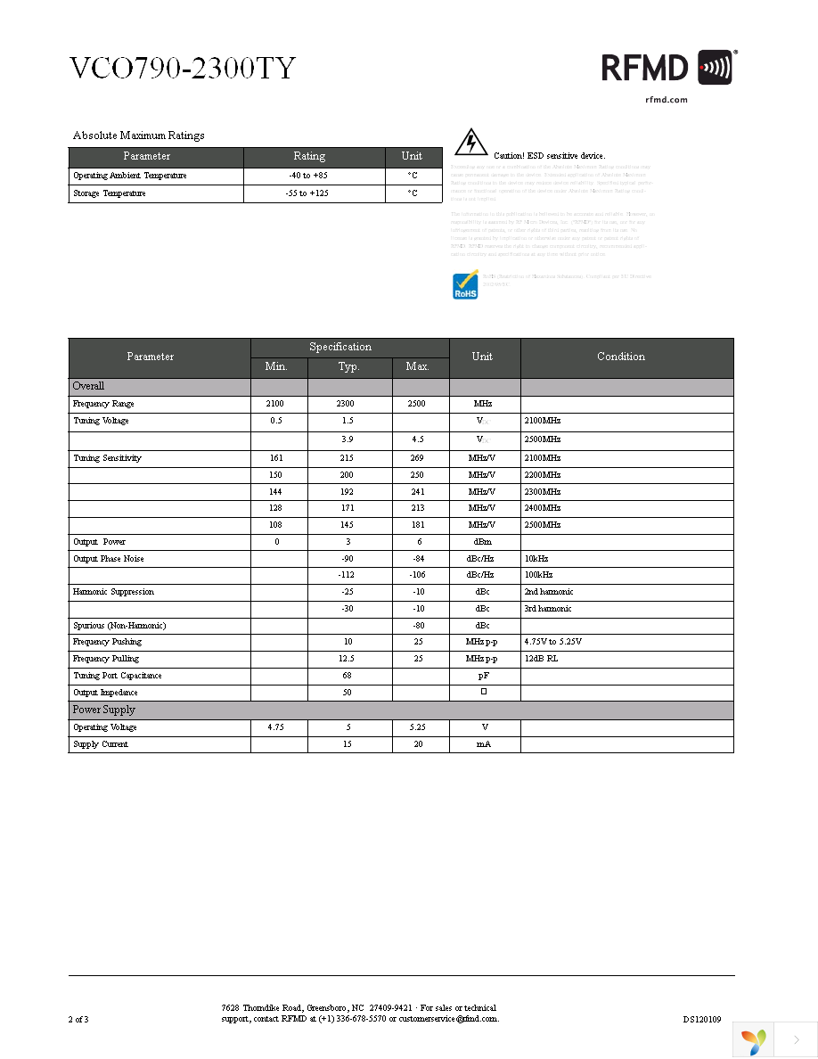 VCO790-2300TY Page 2