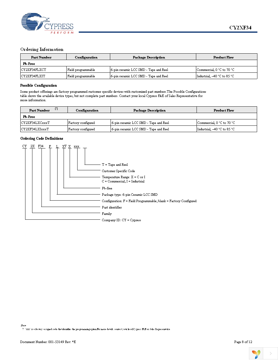 CY2XF34FLXCT Page 8