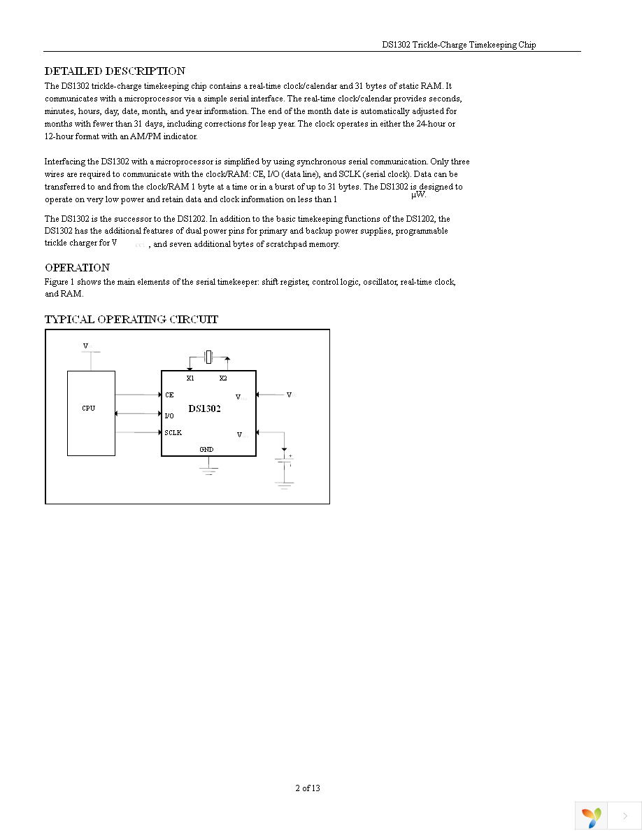 DS1302ZN+T&R Page 2