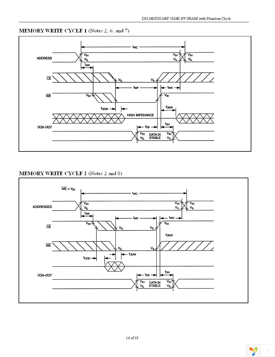 DS1248Y-70+ Page 14