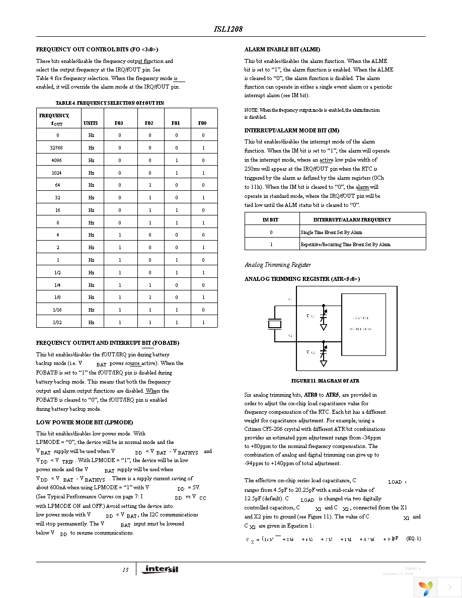 ISL1208IU8Z-TK Page 13