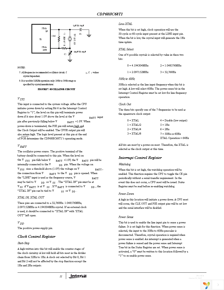 CDP68HC68T1MZ Page 11