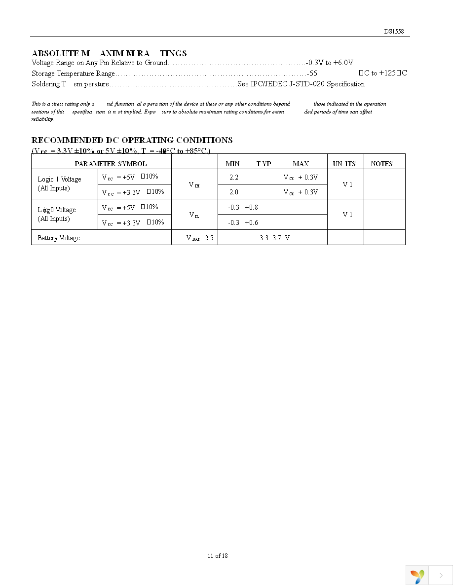 DS1558Y+ Page 11