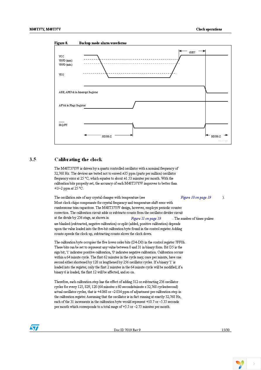 M48T37V-10MH1F Page 15