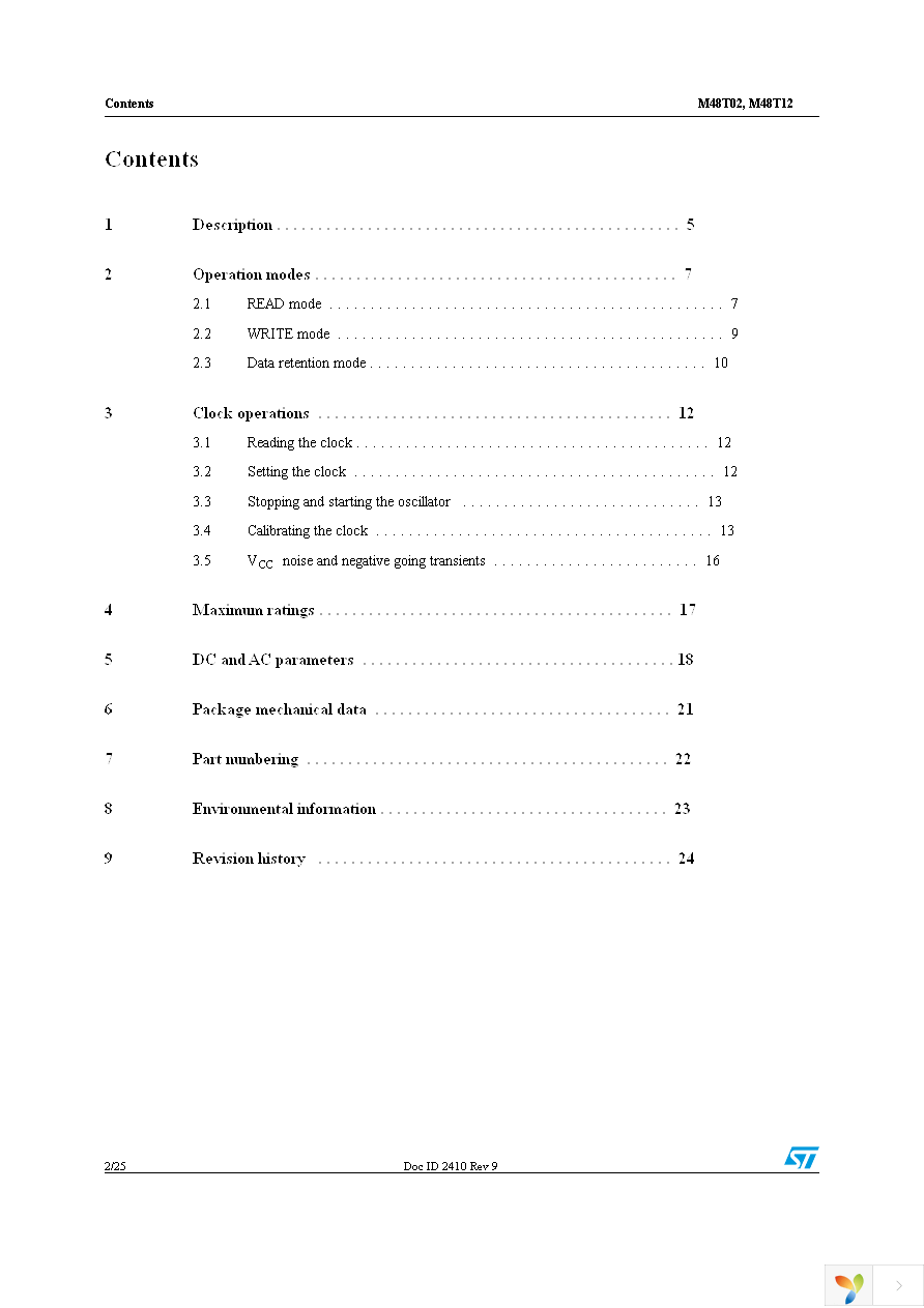 M48T02-70PC1 Page 2