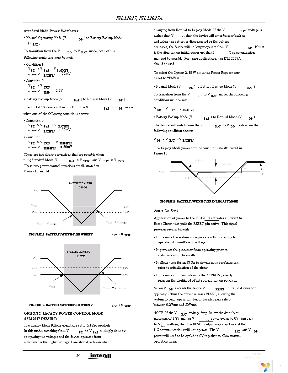 ISL12027IB27Z-T Page 16