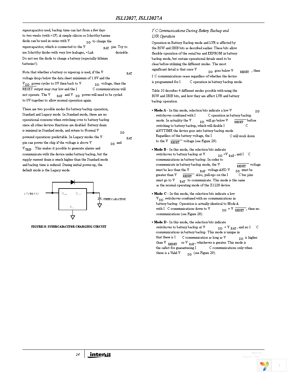 ISL12027IB27Z-T Page 24