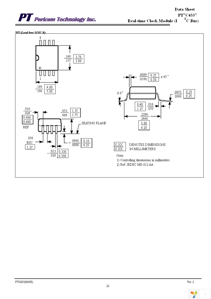 PT7C4337WEX Page 22