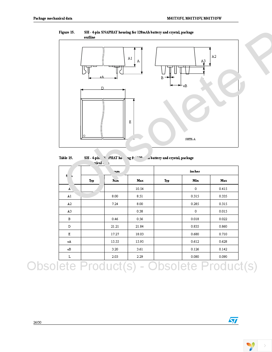 M41T315V-85MH6F Page 26