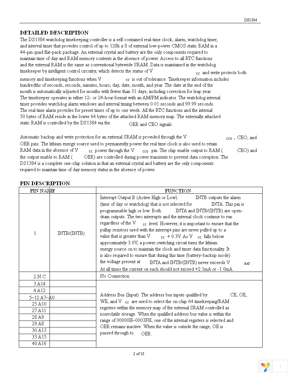 DS1384FP-12 Page 2