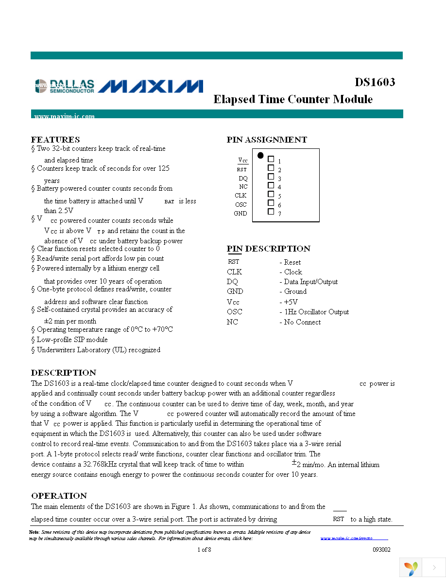 DS1603 Page 1