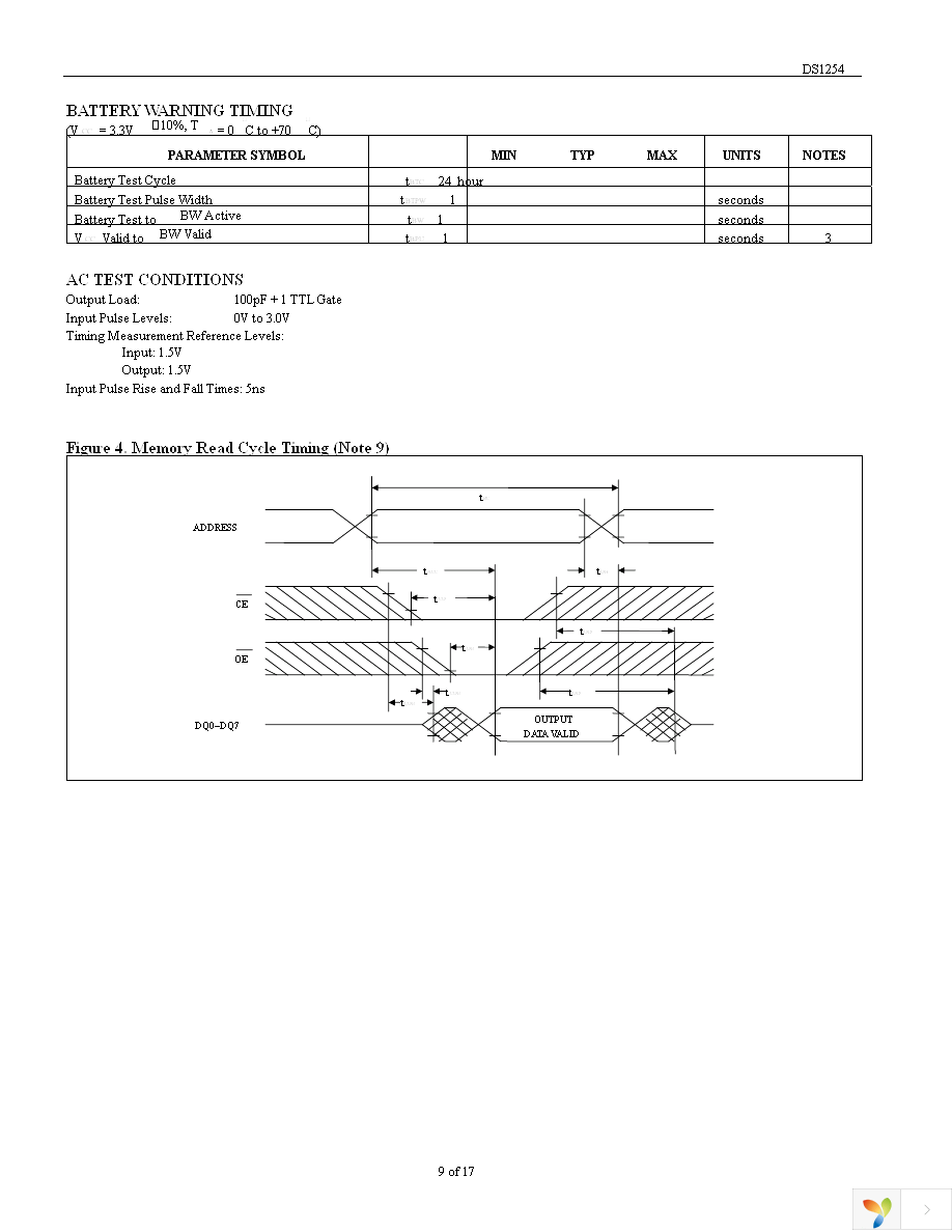 DS1254WB-150 Page 9