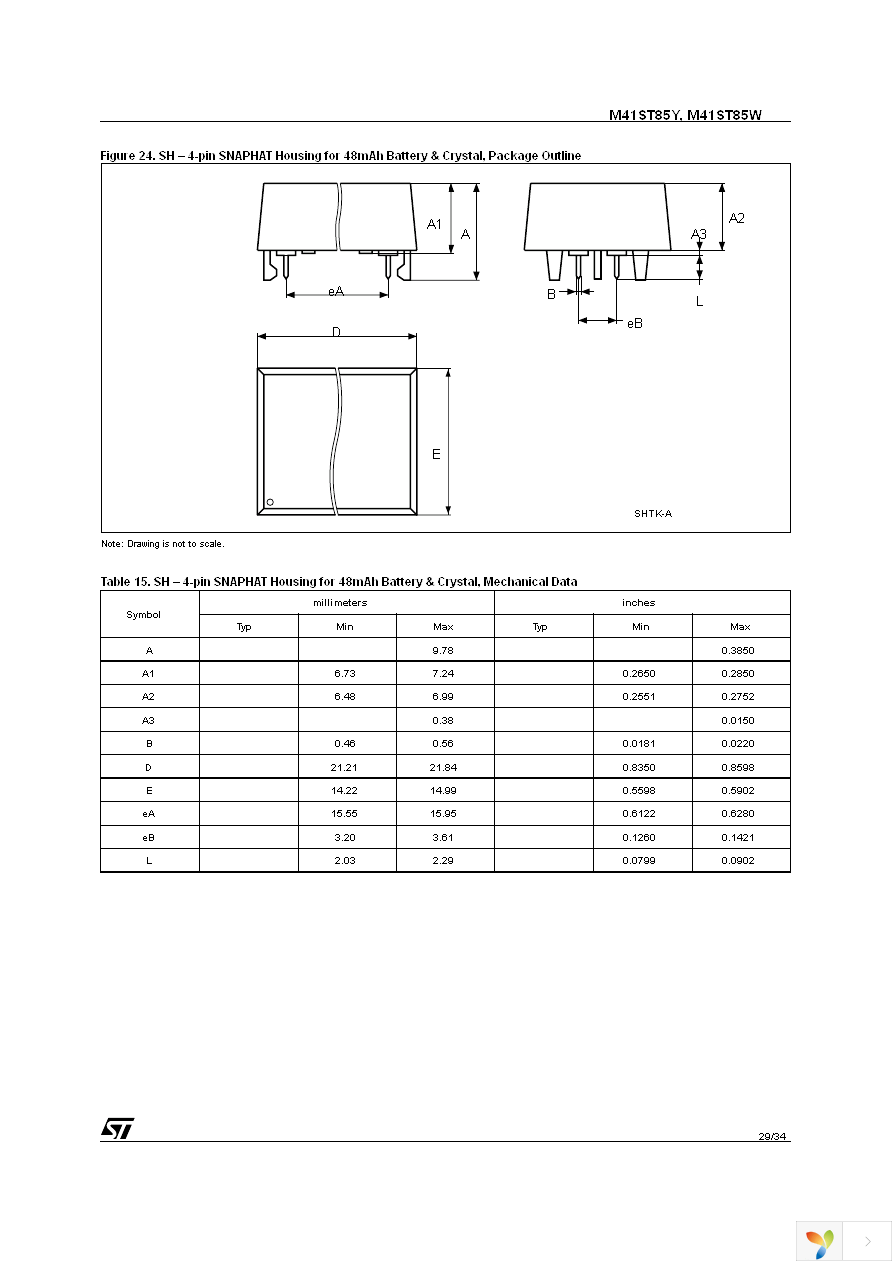 M41ST85YMH6E Page 29