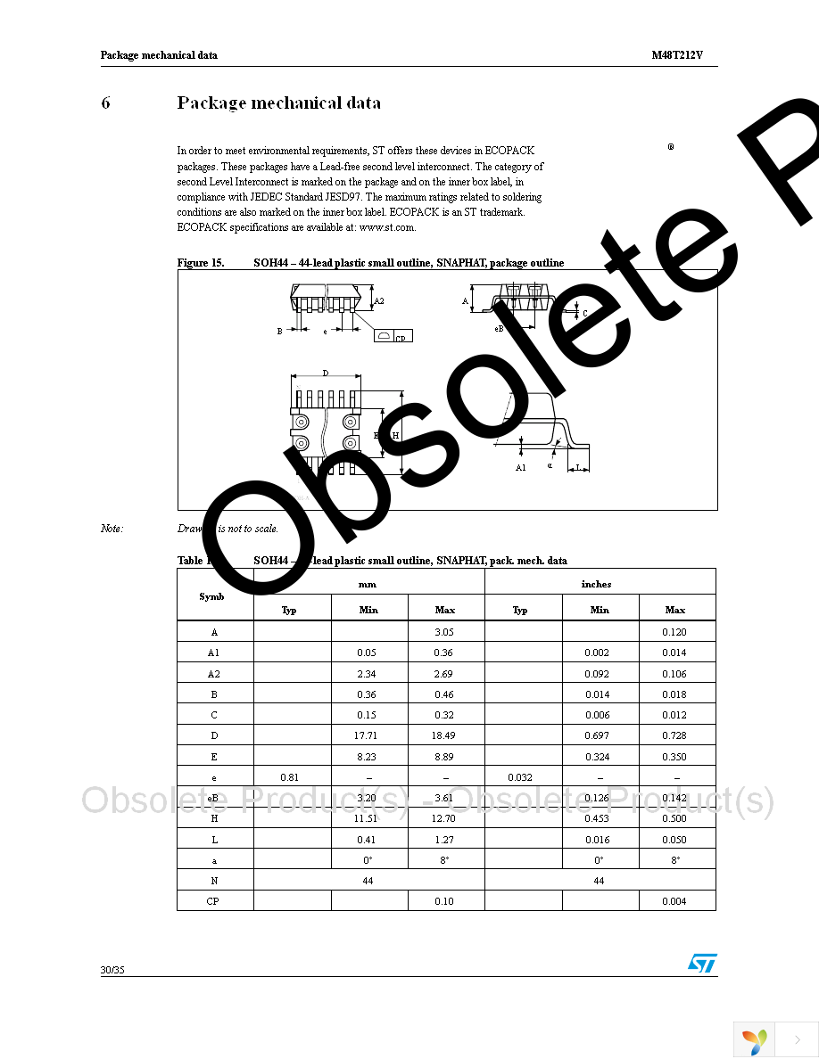 M48T212V-85MH1E Page 30