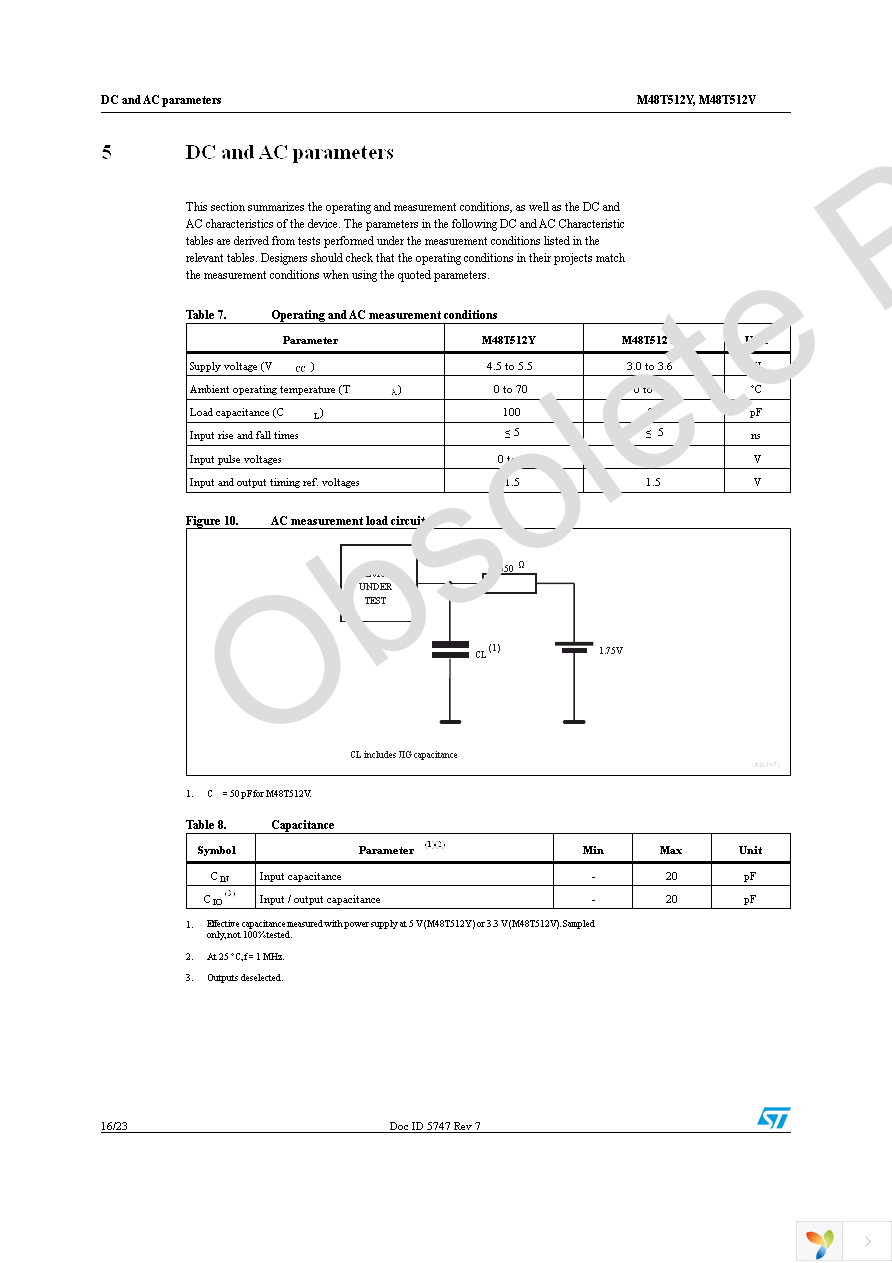 M48T512Y-70PM1 Page 16