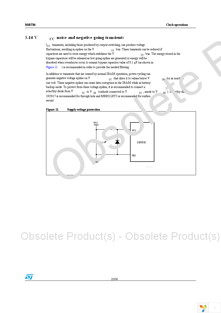 M48T86MH1F Page 23