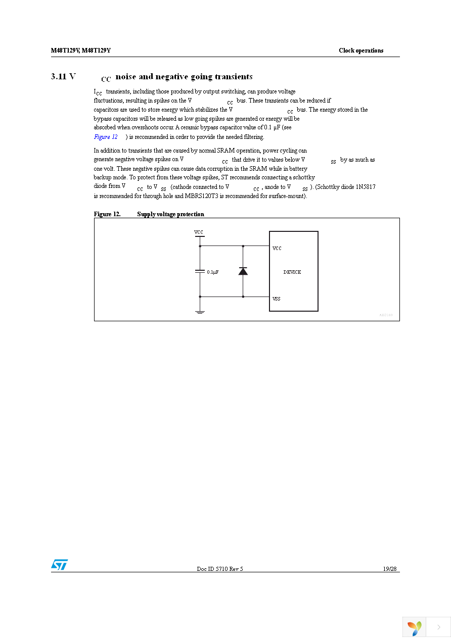 M48T129V-85PM1 Page 19