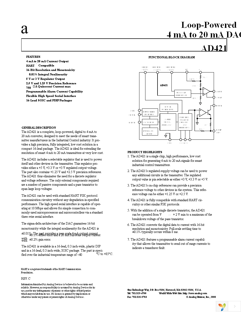 AD421BRZ Page 1