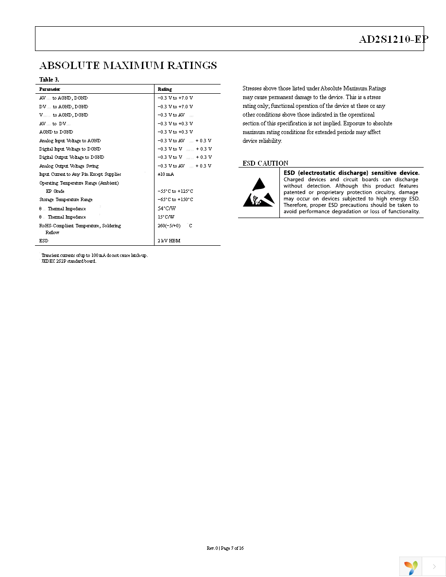 AD2S1210SST-EP-RL7 Page 7