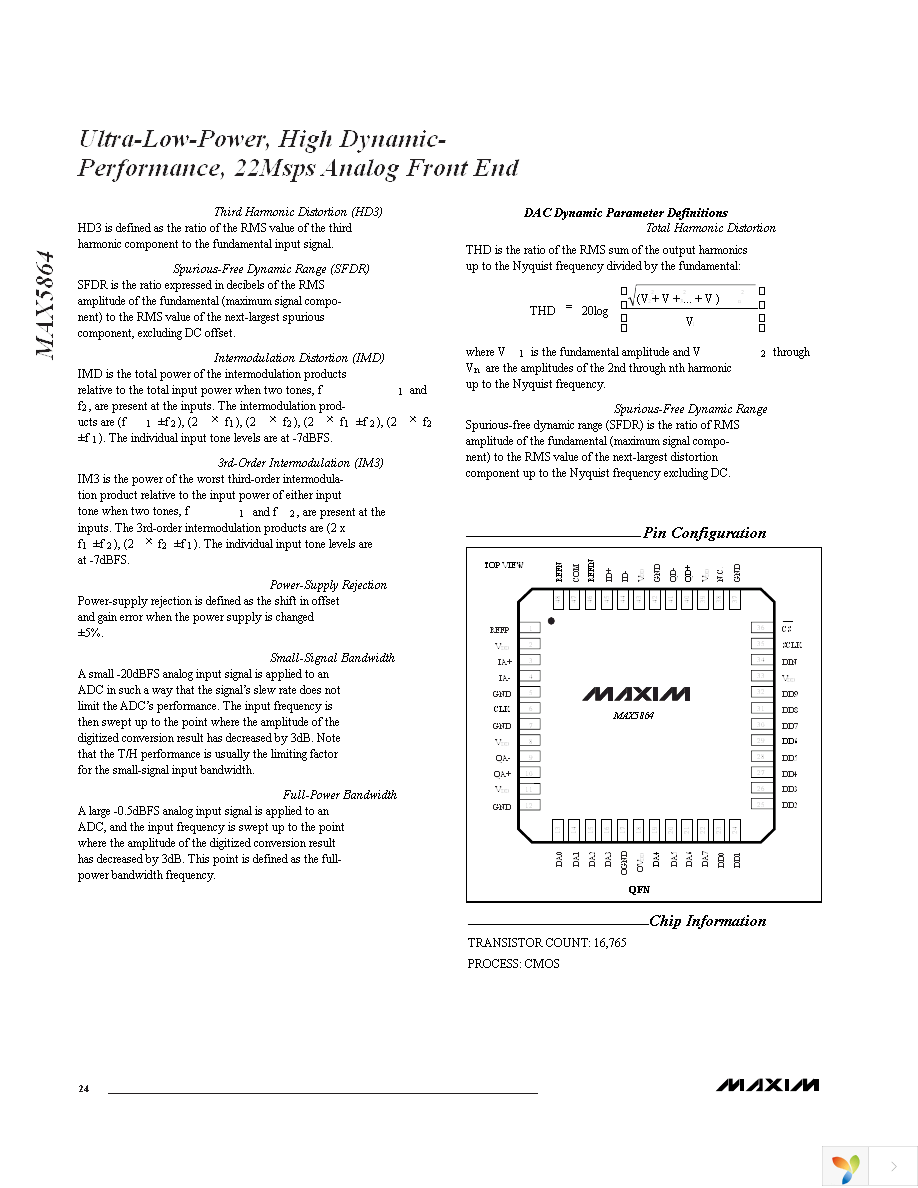 MAX5864ETM+ Page 24