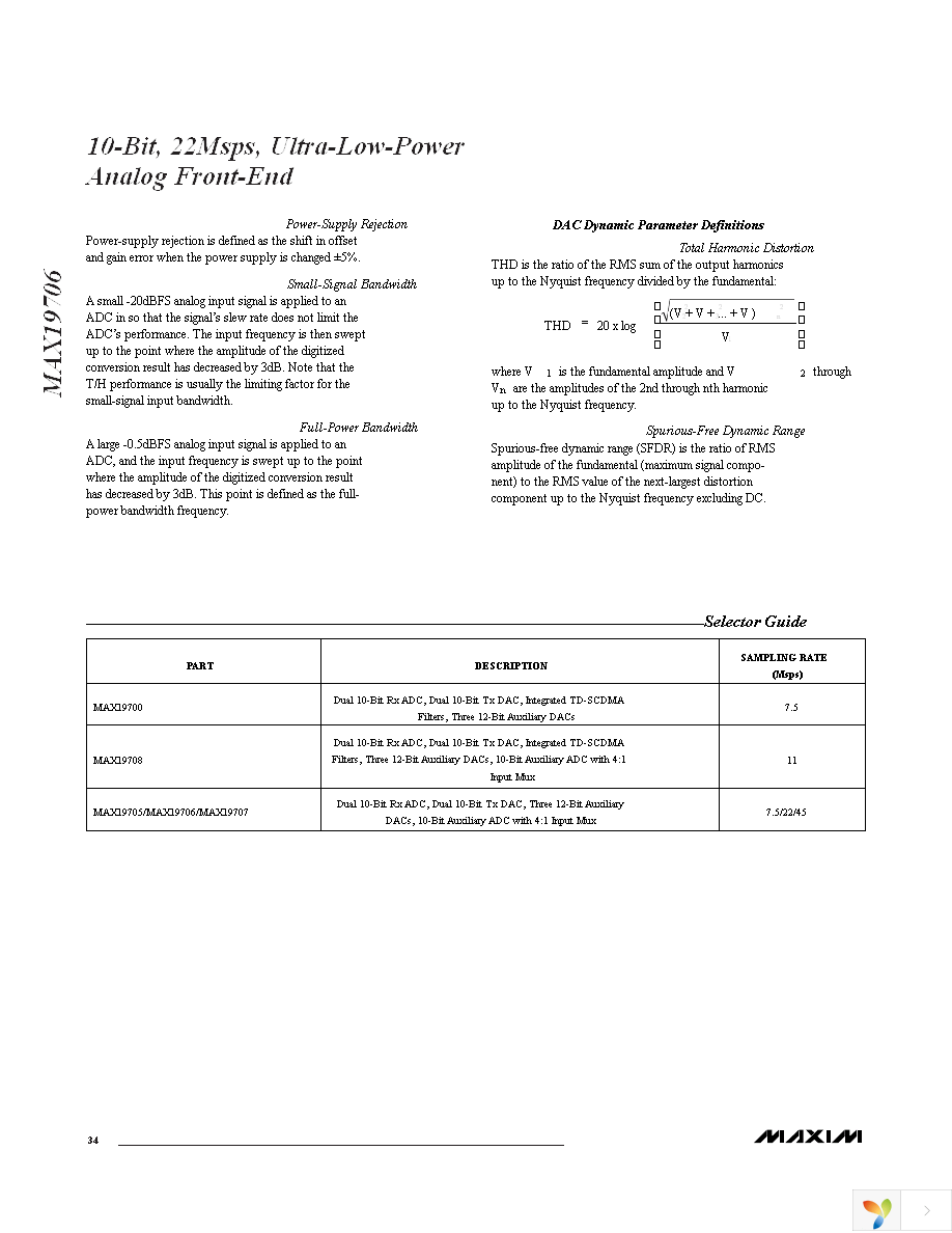 MAX19706ETM+ Page 34