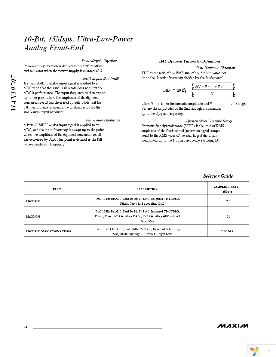 MAX19707ETM+ Page 34