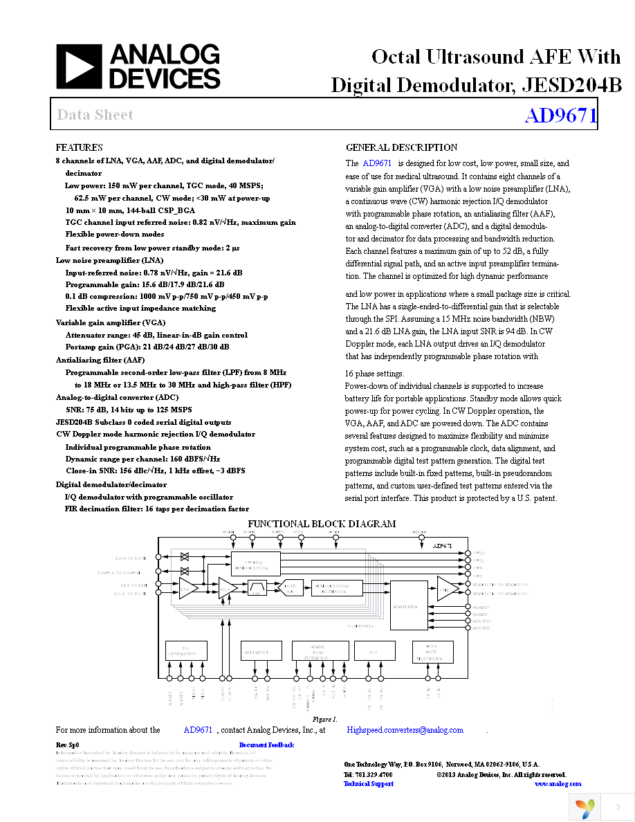 AD9671KBCZ Page 1