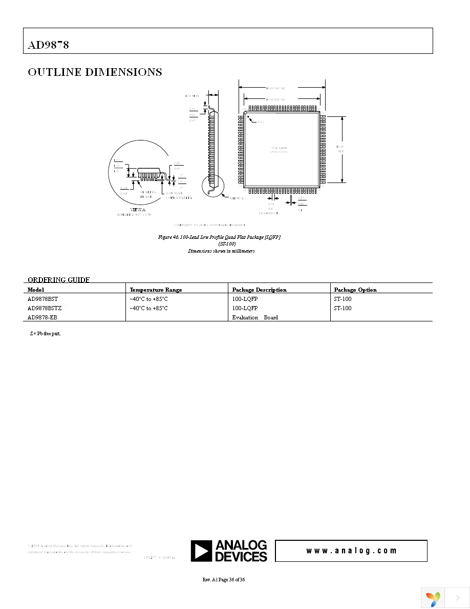 AD9878BSTZ Page 36