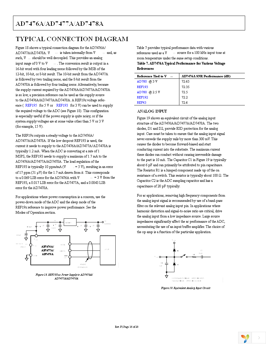 AD7476AAKSZ-500RL7 Page 17