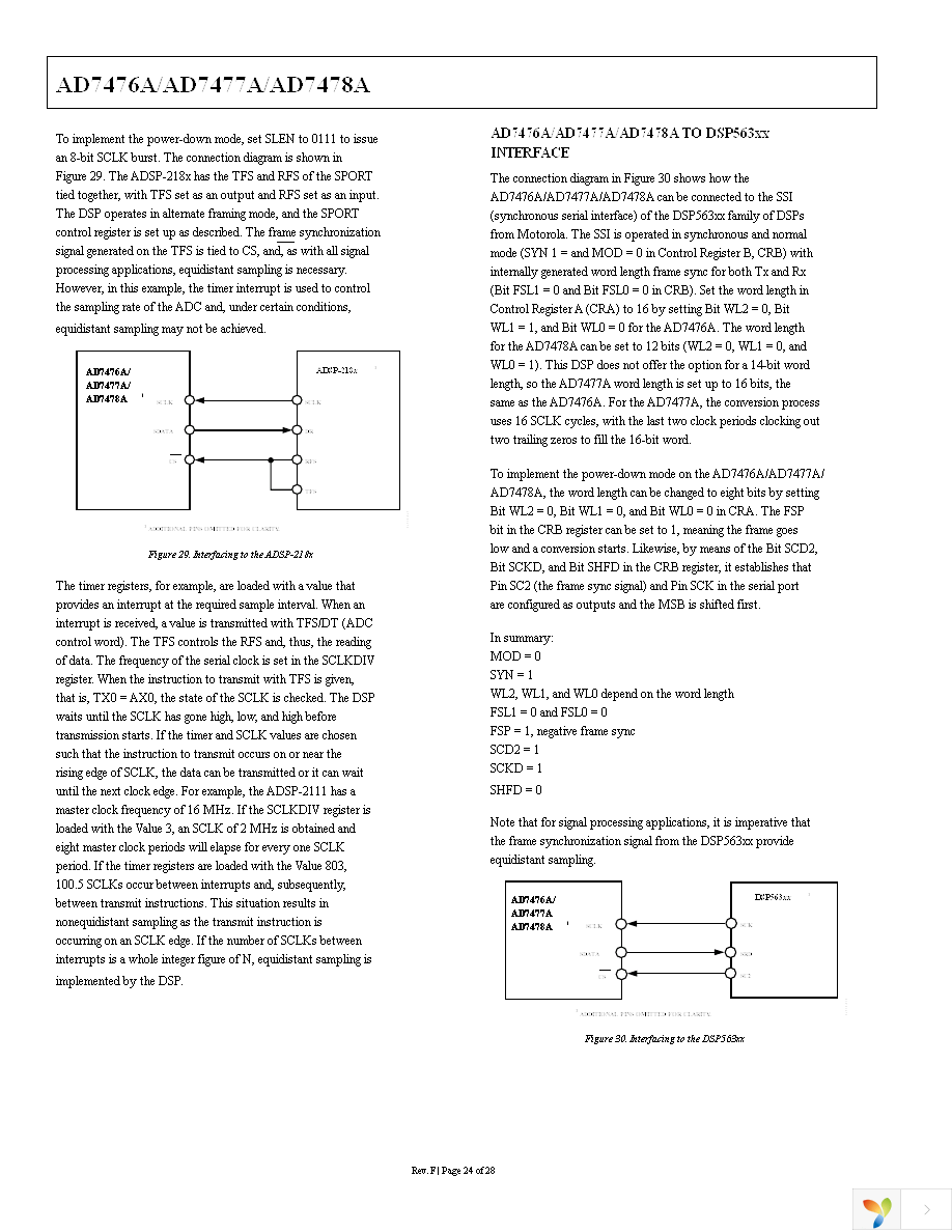 AD7476AAKSZ-500RL7 Page 25