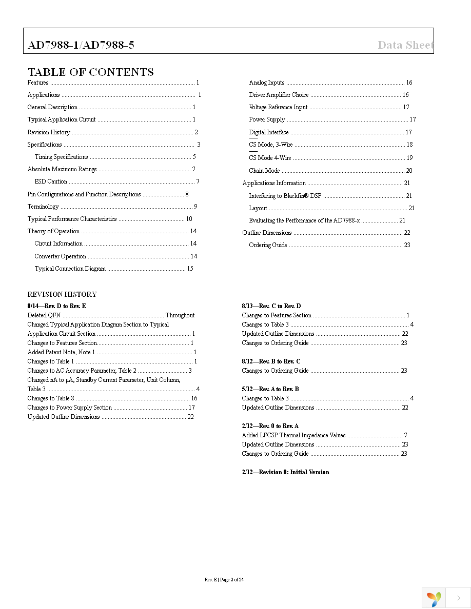 AD7988-1BCPZ-RL7 Page 3