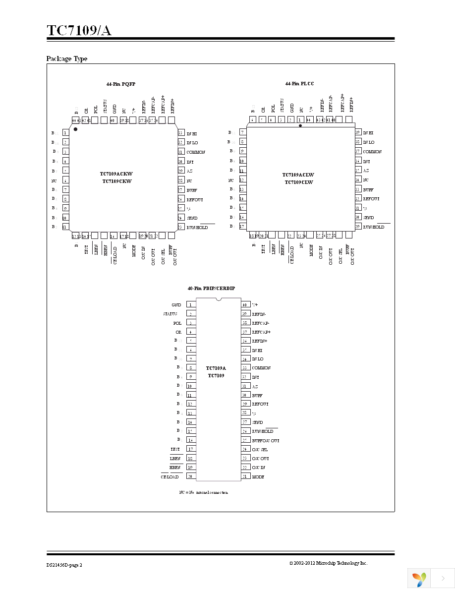 TC7109CPL Page 2