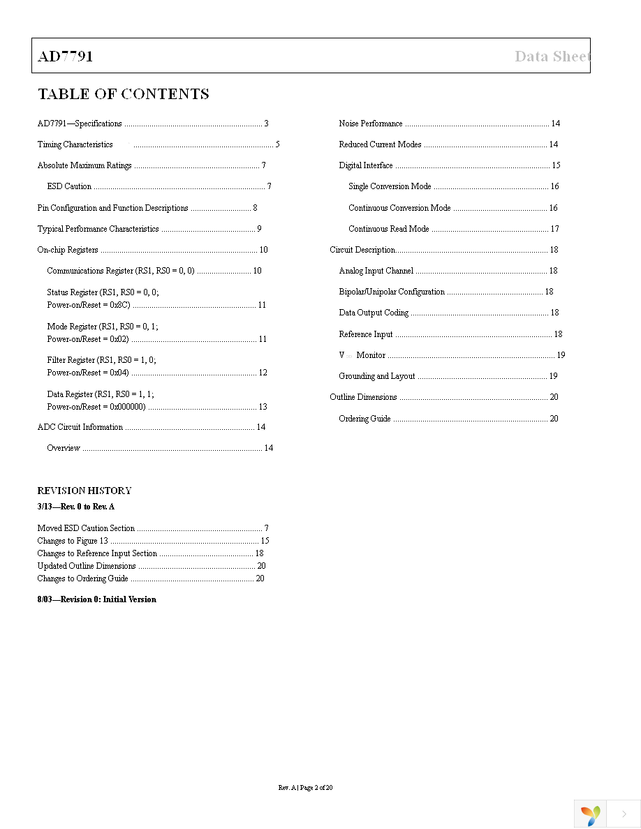 AD7791BRMZ Page 2