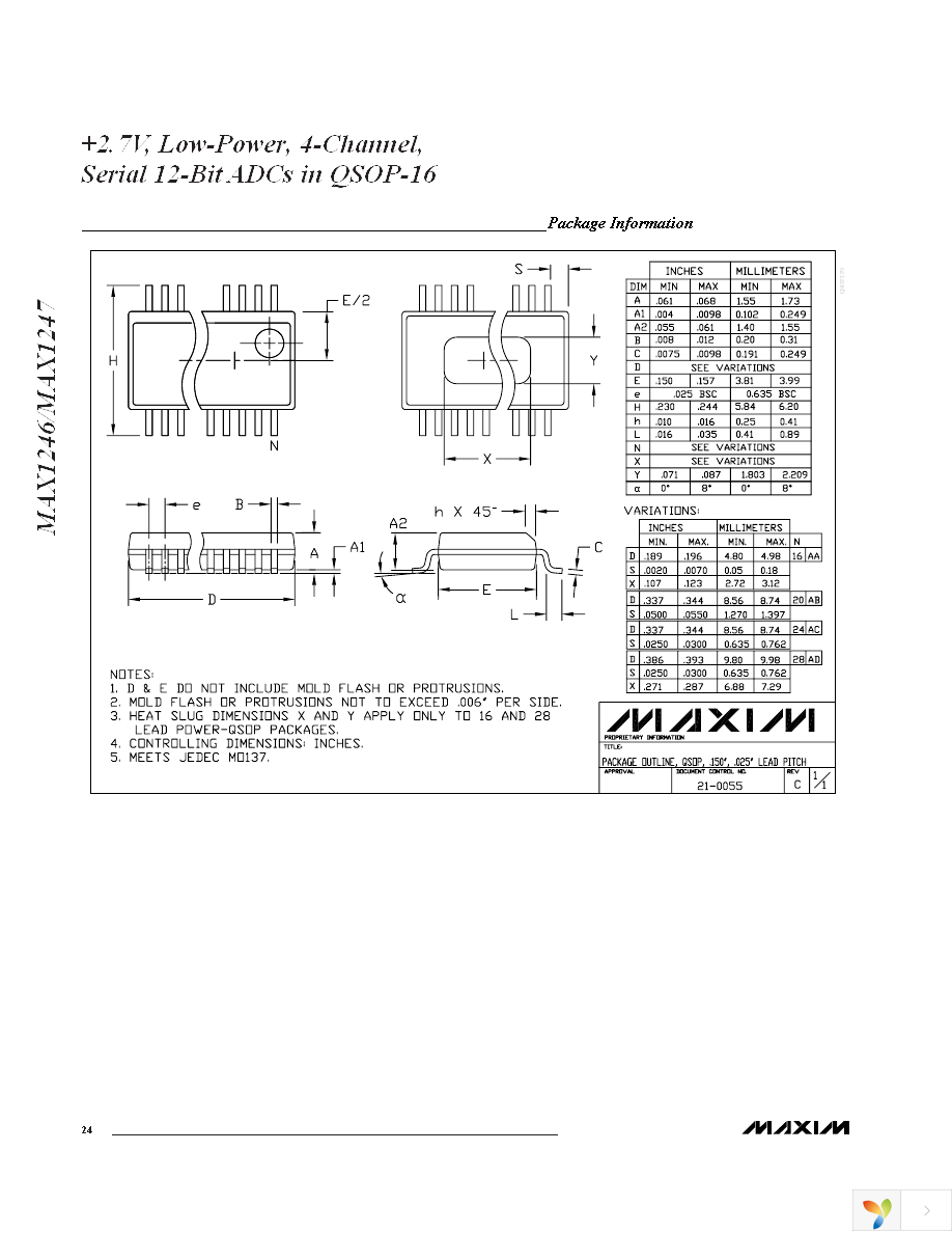 MAX1247BEEE+ Page 24