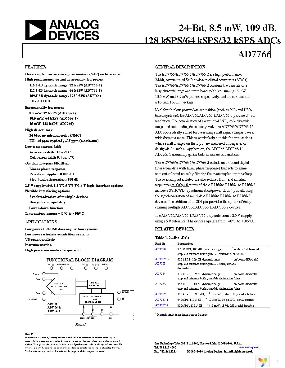 AD7766BRUZ-2 Page 1