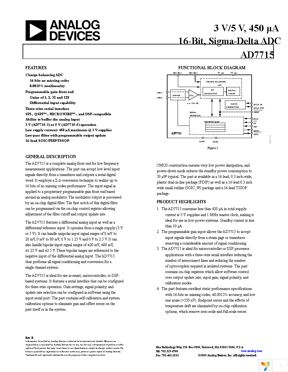 AD7715ARZ-5 Page 1