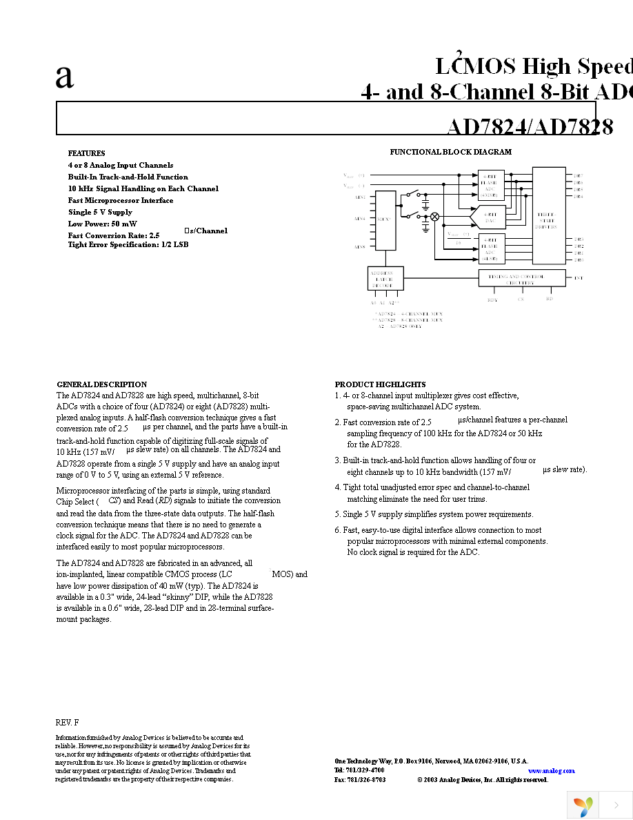 AD7828BRZ Page 1