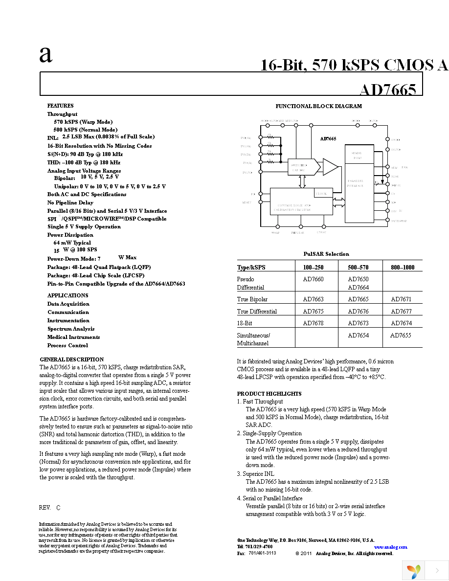 AD7665ASTZRL Page 1