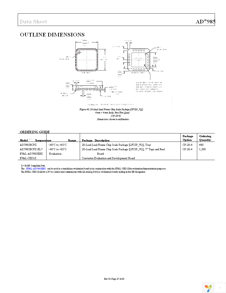 AD7985BCPZ Page 27