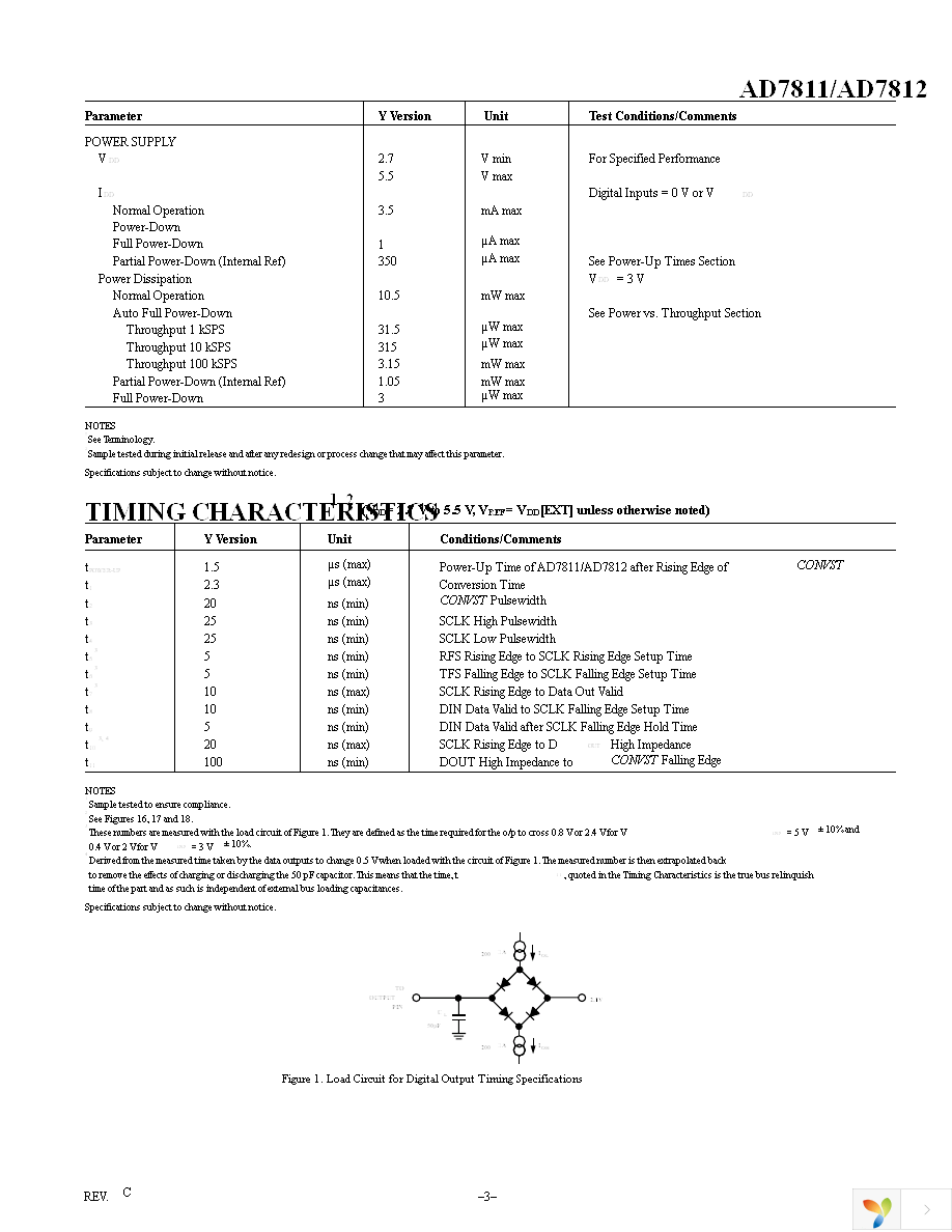 AD7811YRUZ-REEL7 Page 3