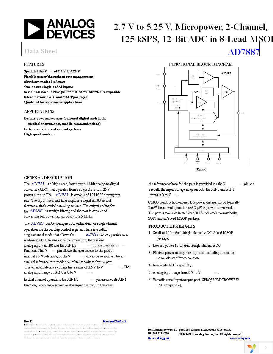 AD7887ARZ Page 1