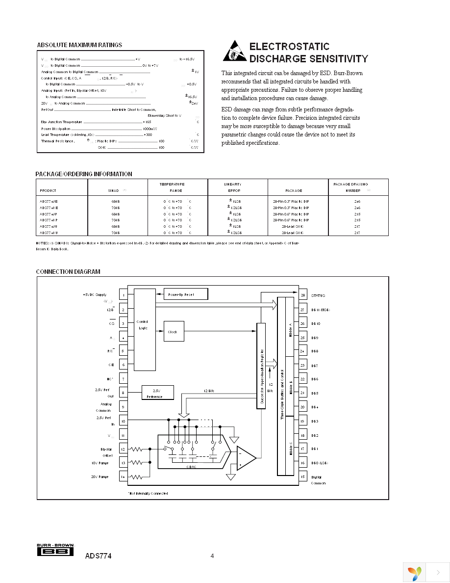 ADS774JU Page 4