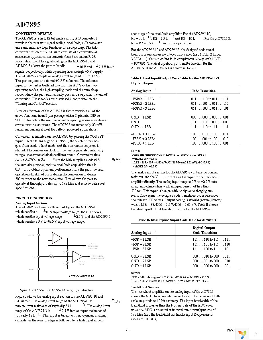 AD7895ARZ-10REEL Page 6