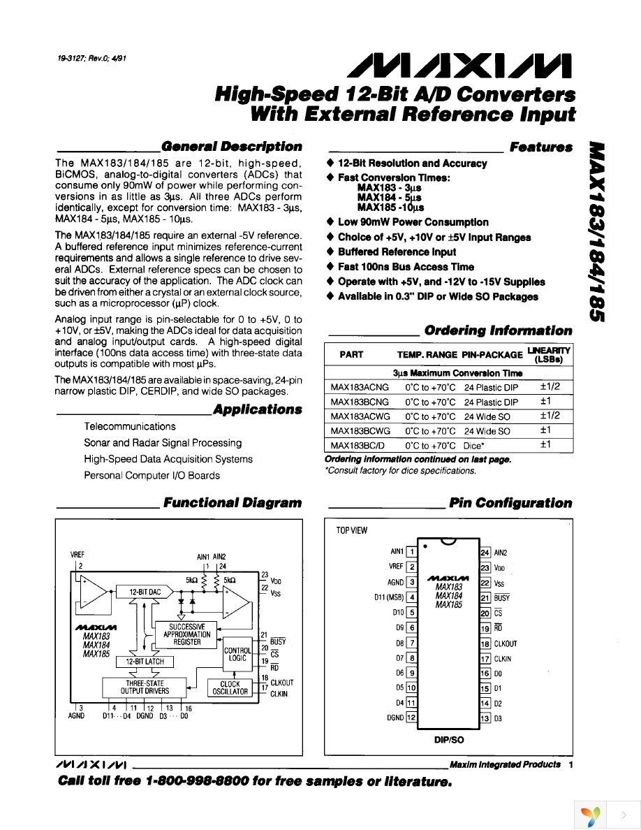 MAX183BCWG+ Page 1